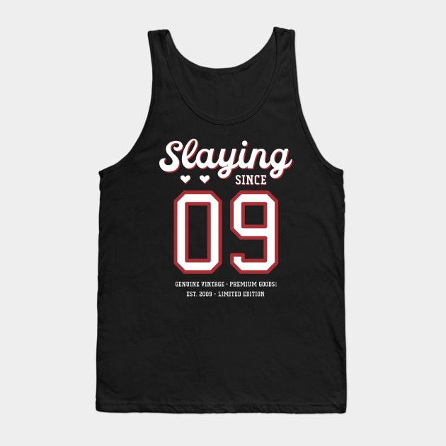 11th Birthday Gift Slaying Since 2009 Tank Top by Havous